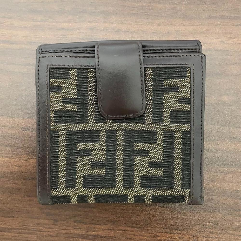 Fendi Wallet Zucca Pattern Compact Brown - image 2